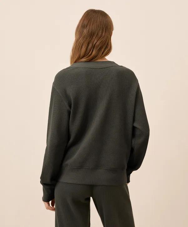 Pact thermal waffle Henley pullover xs - Image 2