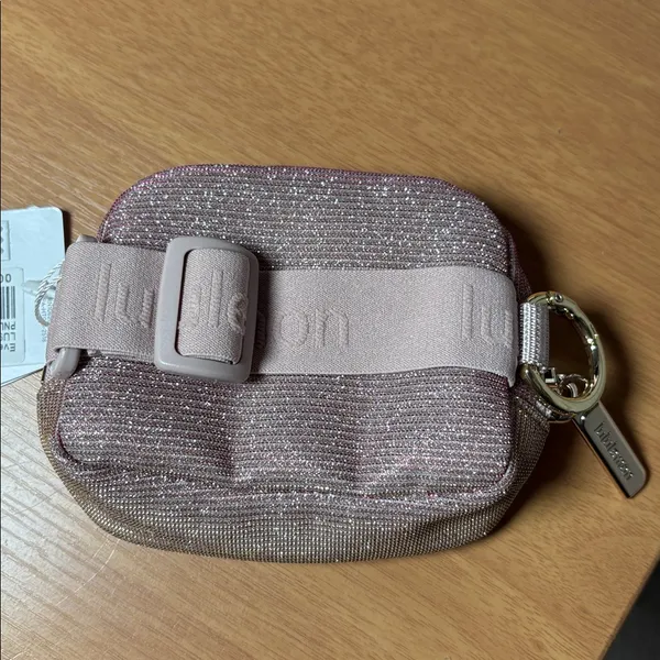Lululemon Everywhere Belt Bag Nano Glitter NWT PNUC/MUUS/GOLD Pink Champagne - Image 3