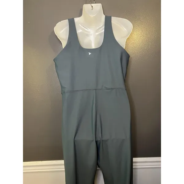 Old Navy Active Powersoft Jumpsuit Womens XL Blue Scoop Neck Go-Dry Athletic - Image 6