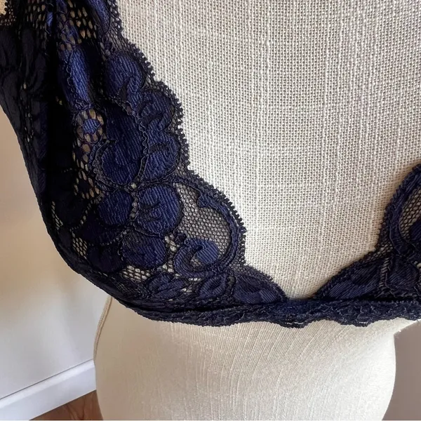 HAH Chi Navy Bralette Size Medium SKU#S2480 Blue - Image 2