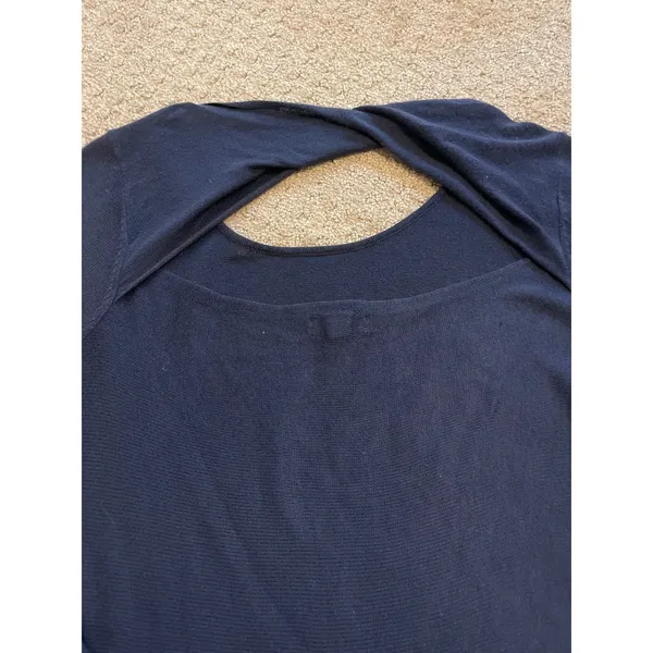 Lilly Pulitzer Navy Blue Open Back Tunic Sweater XL - Image 5