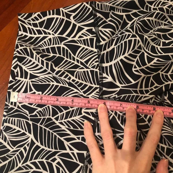 Lululemon Wunder Under Leggings Leaves Pretty Palm Black Angel Wing - Image 5