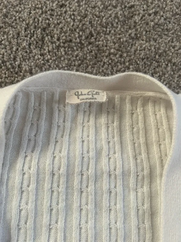 White Brandy Melville Cardigan Cropped - Image 2