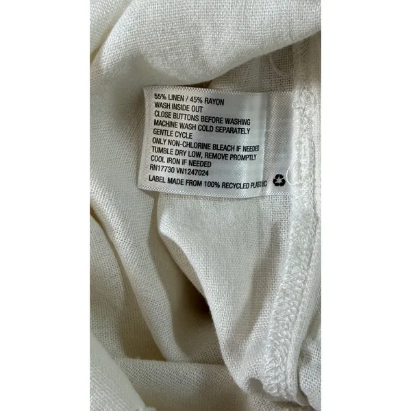 Stoney Clover Lane x Target Ivory Linen Blend Overalls Size L NWT - Image 4