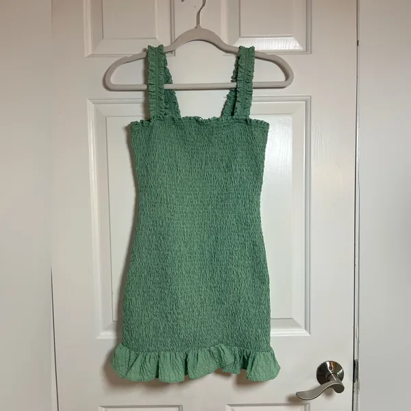 Zara Mint Green Ruffle Mini‎ Dress Size Small - Image 4
