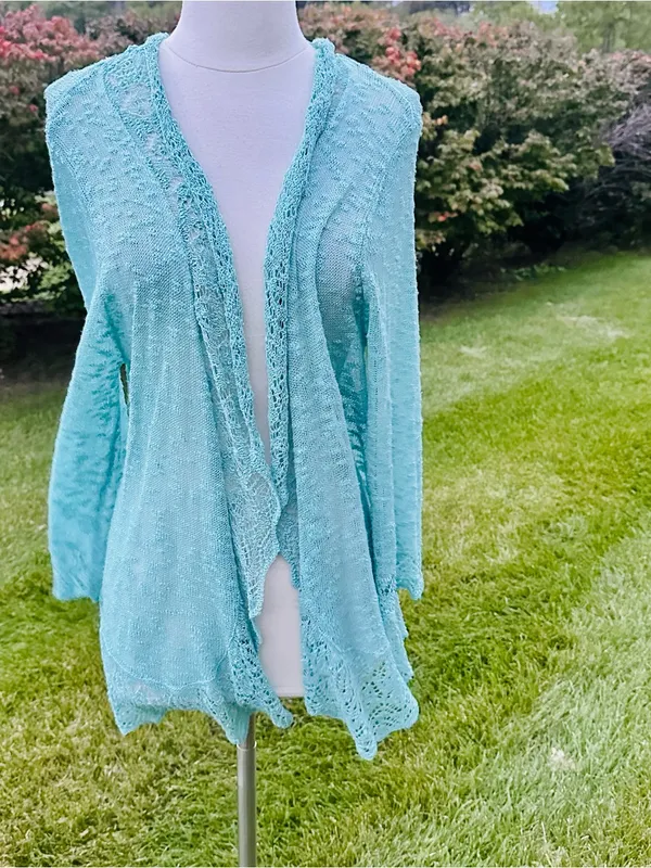 Roz & Ali Lightweight Open Front Cardigan - Image 3