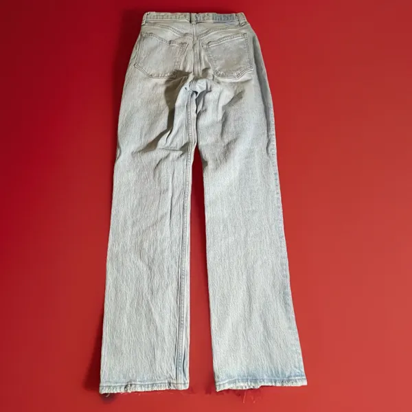 Abercrombie Jeans 90s women’s 26 Ultra High Rise Straight Leg Light Wash Y2K Mom - Image 2