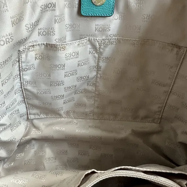 Michael Kors Tote Bag Teal‎ Gold - Image 8