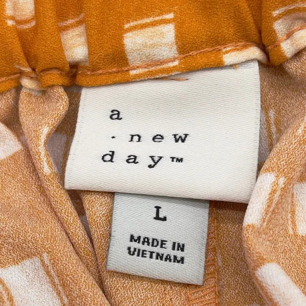 A New Day Geometric Print Shorts Womens Large Tie Waist Minimal‎ Preppy Mod - Image 7