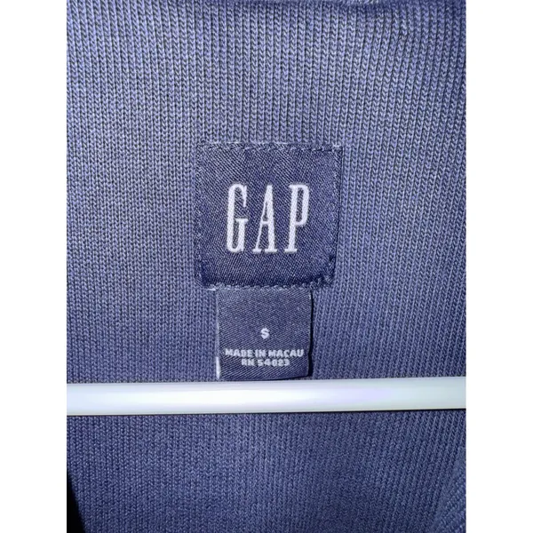 GAP Navy Blue Blazer Jacket‎ Red Piping Button Front Women's Size S - Image 4