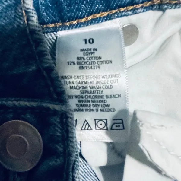 Aeropostale Womens High‎ Rise Distressed Mom Jeans Medium Wash Size 10 NWT - Image 8