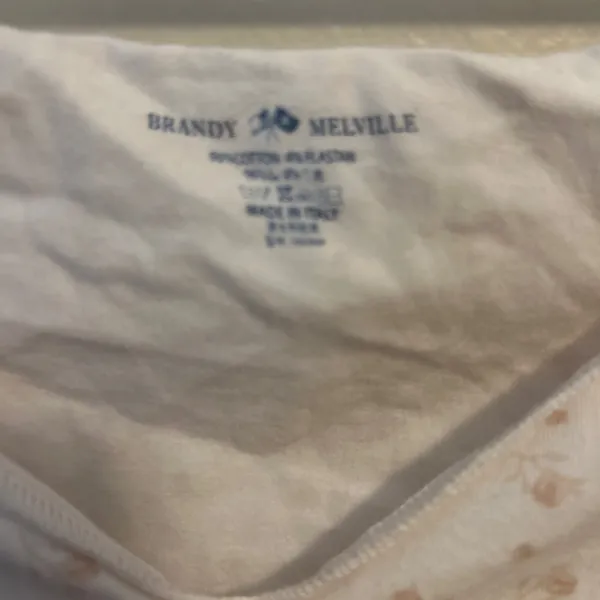 Brandy Melville Floral V-Neck Crop Top - Image 4