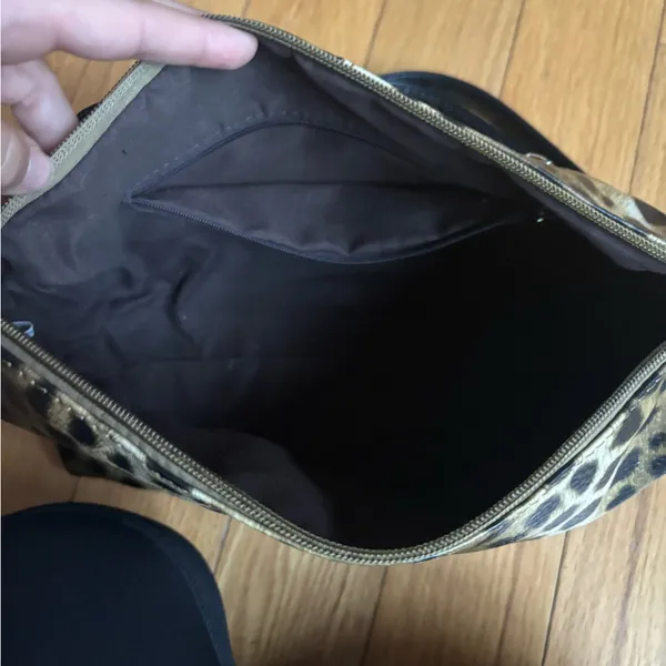 Vintage 90s early 2000s Jersey Shore Style Grunge Cheetah Print Shoulder Bag - Image 6