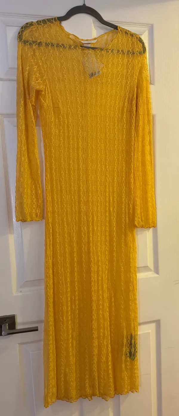 H&M Yellow Lace Maxi Dress - Image 2