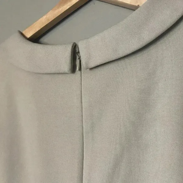 Adrienne Vittadini Neutral Sheath Dress Size 10 Beige Short Sleeve‎ Minimalist - Image 5