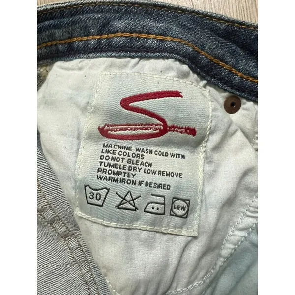 Seven7 Jeans Womens 16 Blue Denim Bootcut High Rise Whiskered Outdoors - Image 6