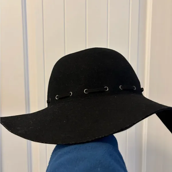 Karen Kane Nordstrom Wool Wide Brim Floppy Hat Boho - Image 2