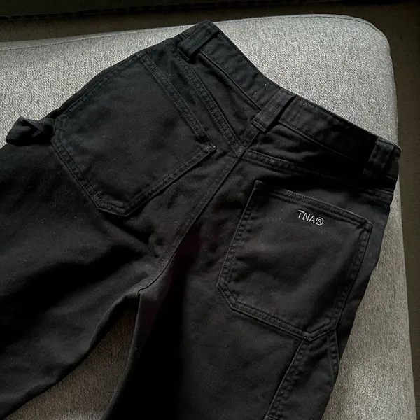 TNA Aritzia Black Wide Leg Cargo Pants 00 - Image 8