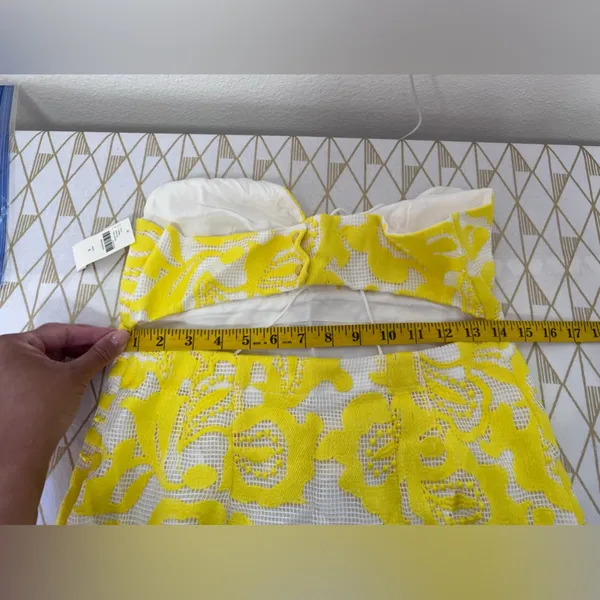 Maeve by Anthropologie NWT Yellow Embroidered Lace Mini Dress Size 6 - Image 16