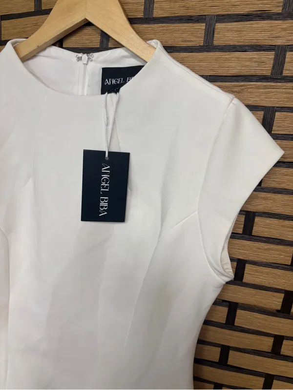 Angel biba white dress size large - Image 3