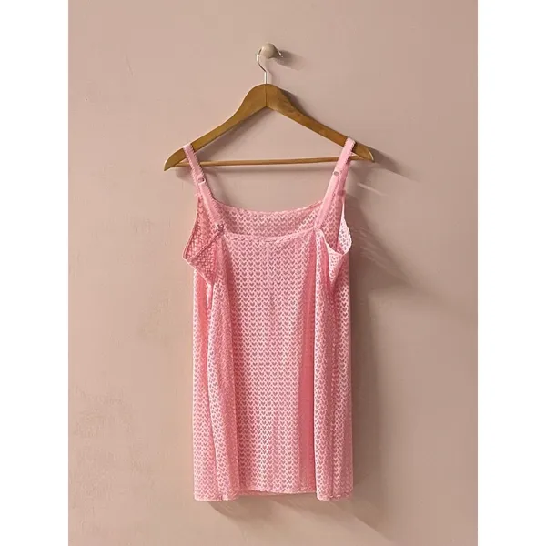 PINK Victoria’s Secret Light Pink Heart-Lace Slip Size XL NWT - Image 4