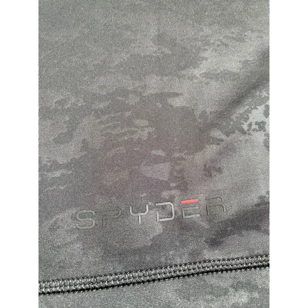 EUC Womens Spyder Active long sleeve 1/4 quarter zip cropped‎ camo black size L - Image 9