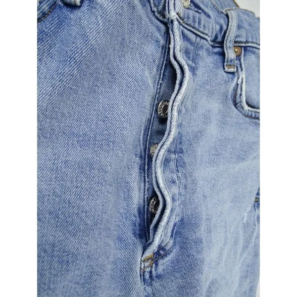 AGOLDE Jeans Womens 28 Nico Jean High Rise Button Fly Cropped Headlines Distress - Image 5