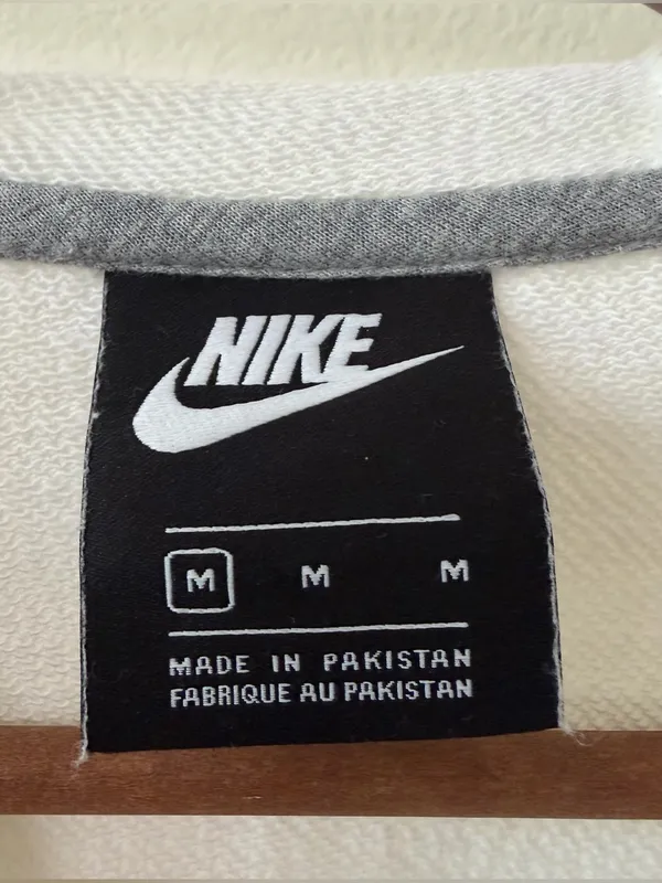 Nike White Lace-Up Hooded Pullover NWT Size Medium - Image 4
