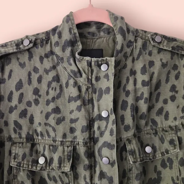 Rails Green Leopard Bomber Jacket - Image 7