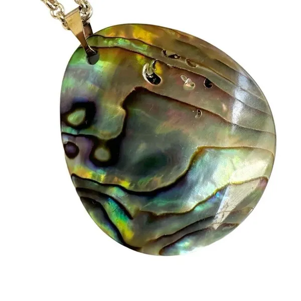 Abalone Shell Teardrop Pendant necklace - Image 4