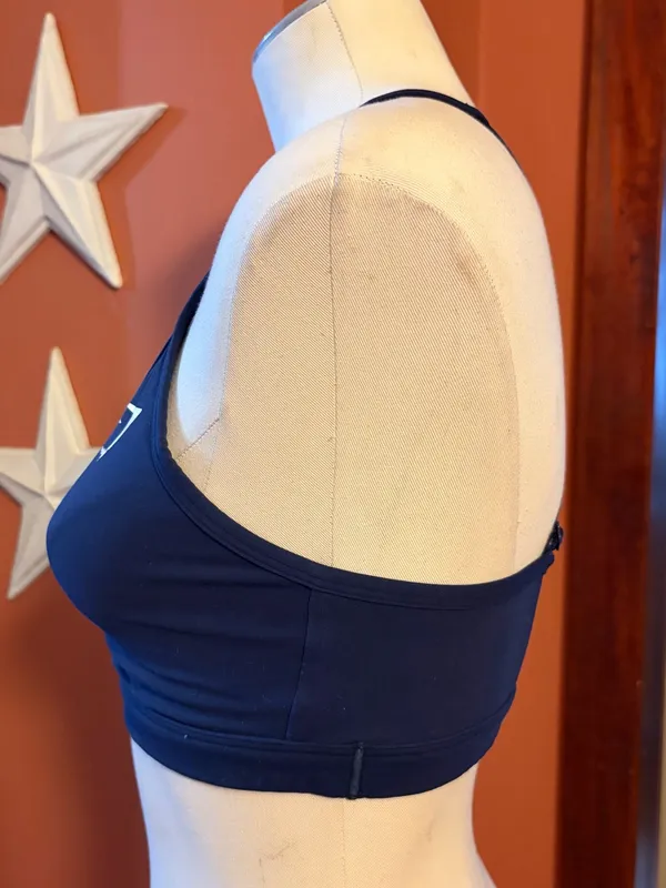 Gymshark Navy Scoop Ruched Sports Bra - Image 2