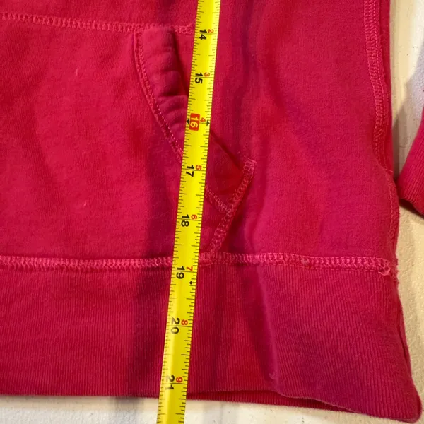 VTG Hollister Hoodie Sweatshirt Womens Embroidered Pink Long Sleeve Pullover Y2K - Image 6