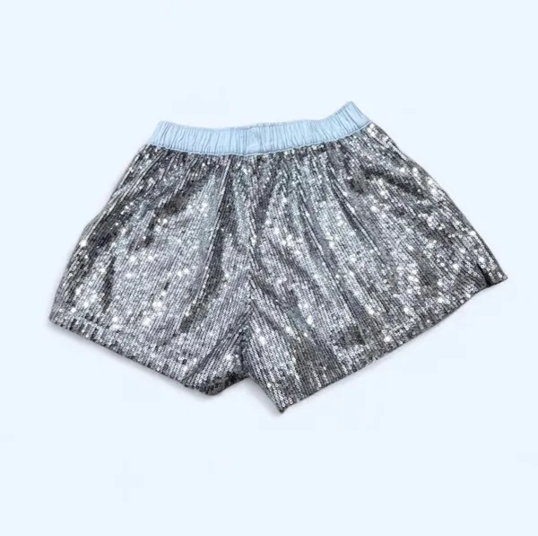 ✨ Wild Fable Silver Sequin Sleepwear Boxer Shorts - Size XXS - Image 5