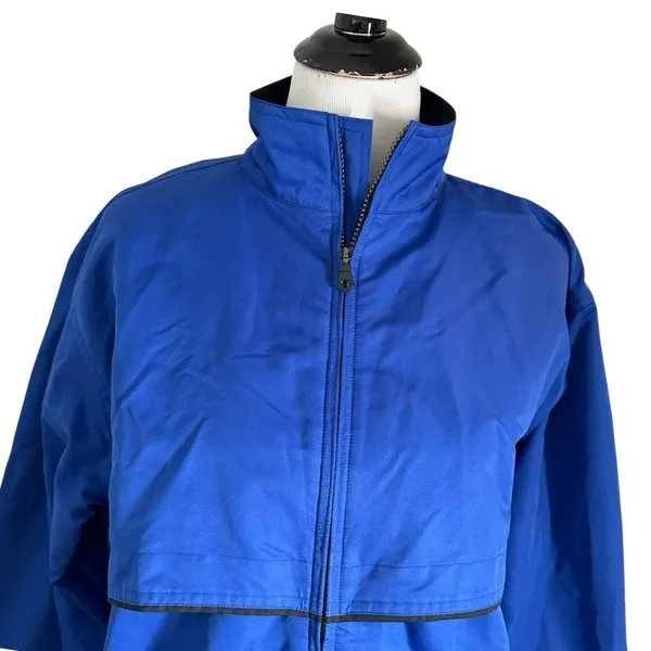 Cutter Buck Weather Tech Windbreaker Golf Jacket Women Blue Vented Piping Coat M - Image 7