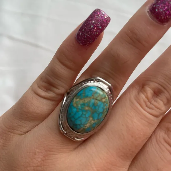 Adjustable Turquoise Ring - Image 3