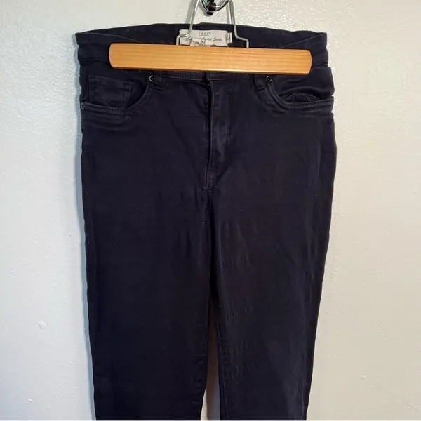 L.O.G.G. H&M Women's‎ Size 6 Skinny Chino Pant Navy Blue Stretch Cotton - Image 2