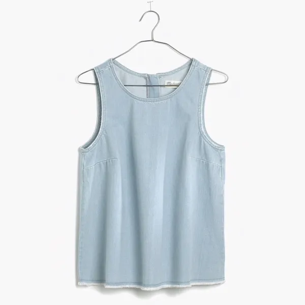 Madewell Raw Edge Denim Tank Top - Image 4