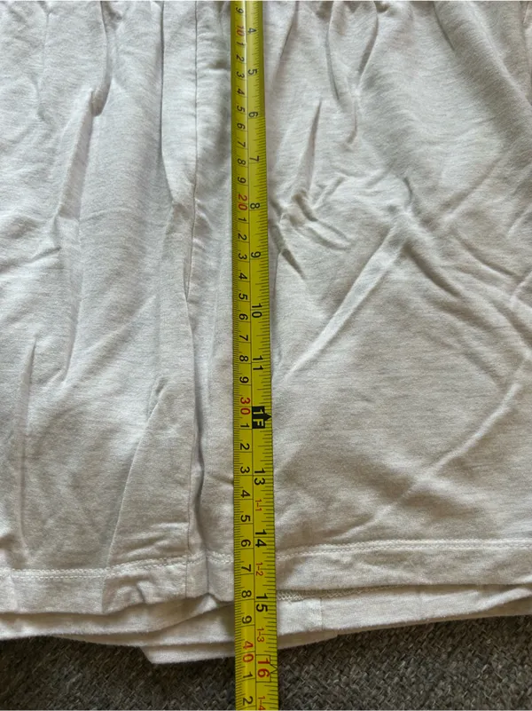 Gap Light Heather Gray/Cream Elastic Waistband Sleep Shorts | Size Large - Image 7