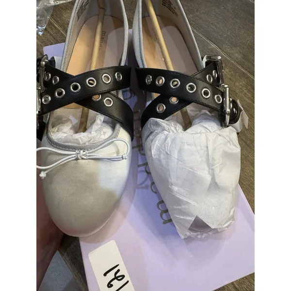 Madden Girl Womens Pearll Crossband Ballet Flats Black Blue Size 7.5 Mary Jane - Image 7
