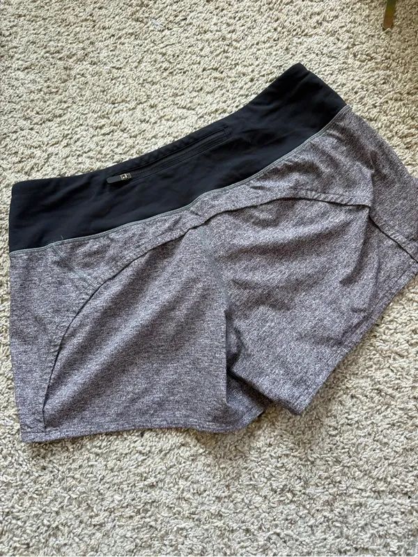Lululemon Run Times Short II *4" in Heather Lux Multi Black / Black - Image 6
