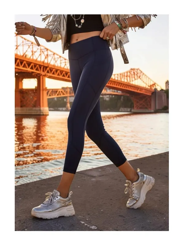 Lululemon ☀︎︎ All The Right Places Hi Waist 23” Crop II Yoga Pant ☀︎︎ Navy 6 - Image 2