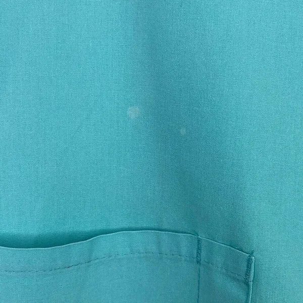 Uniform Advantage UA Scrubs V-Neck Solid Blue Scrub Top Shirt Size XS - Image 4