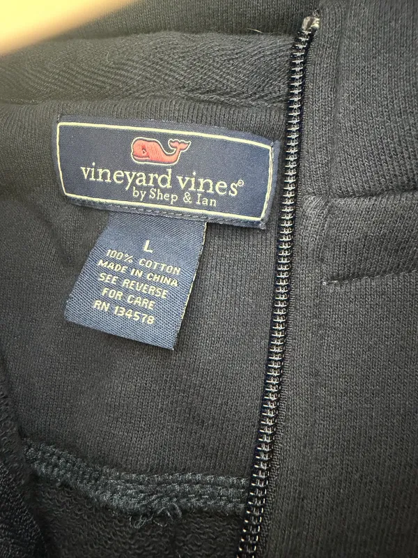 Vineyard Vines Navy blue quarter zip jacket - Image 5