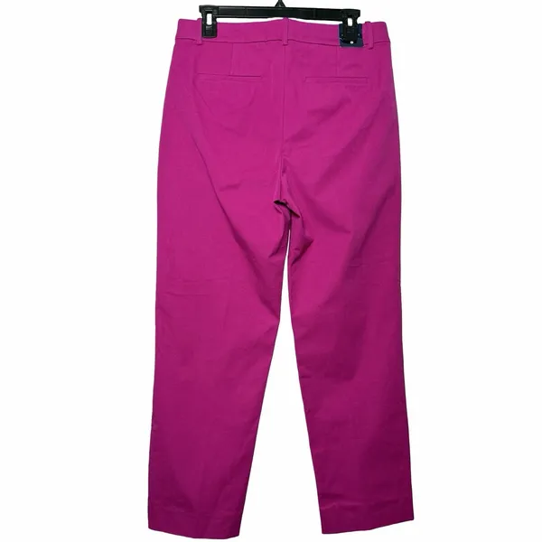 J.Crew‎ Kallie Pant Womens 8 Fuchsia Hot Pink Straight Ankle Career Stretch NWT - Image 3