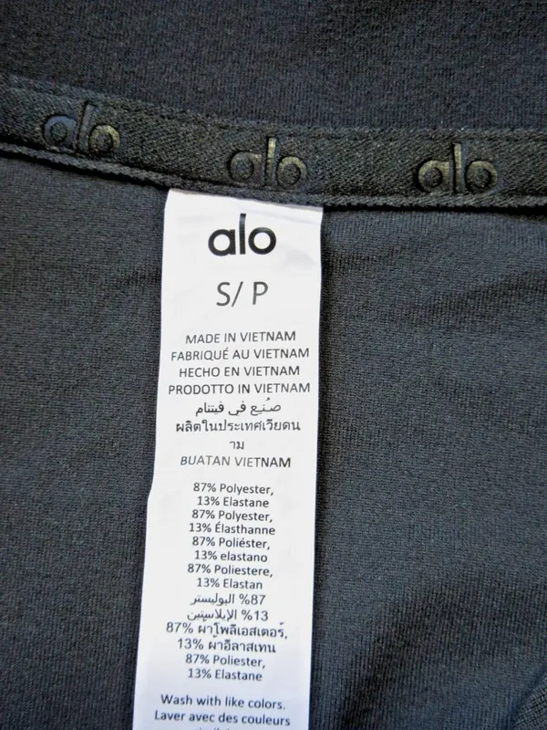 NWT Alo Alosoft 1/2 Zip Rapid Pullover in Anthracite Solid Stretch Fitted Top S - Image 5