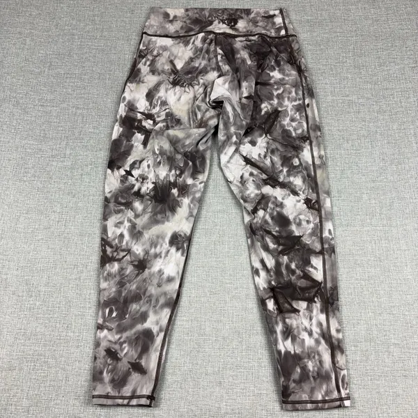 Gymshark Ori Leggings Womens XL Gray Cream Marble Print High Rise 7/8 Yoga - Image 7
