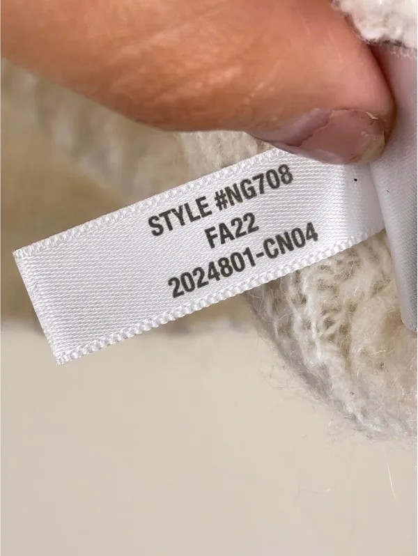 Madewell Mayfair Sweater Cardigan Antique Cream Alpaca Blend XXS Textured Knit - Image 12
