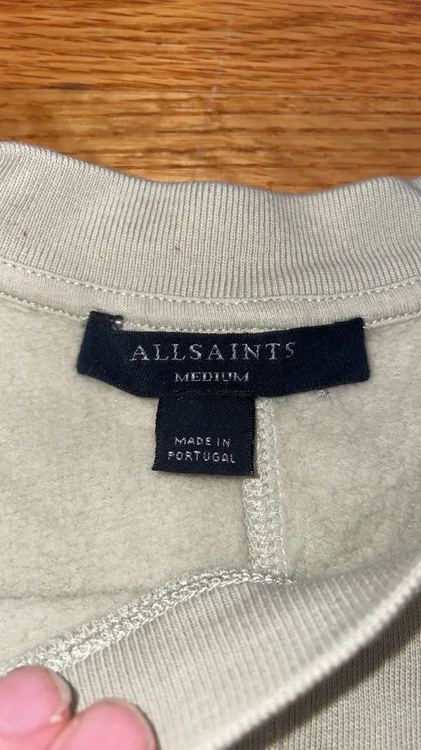 AllSaints tan cropped sweater - Image 2