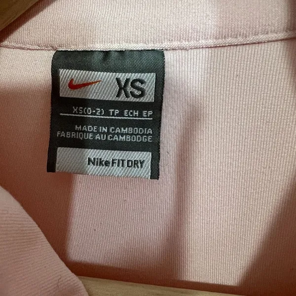 Nike Vintage Womens XS Dri-Fit Blush Pink Full- Zip Front Jacket Fleece‎ Runner - Image 3