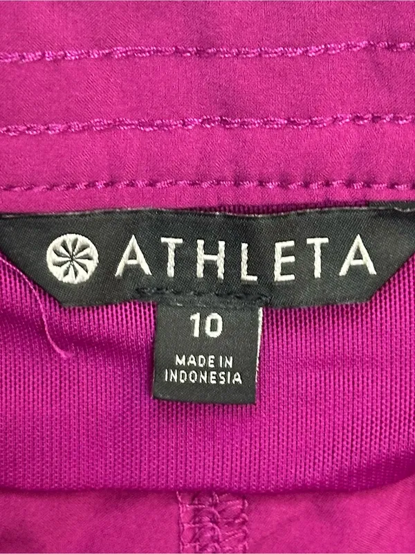 Athleta Hudson Board Shorts Women Size 10 Magenta Berry Stretch Drawstring - Image 10